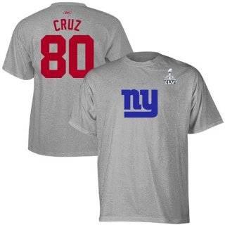 Victor Cruz New York Giants Reebok White NFL Player T Shirt:  
