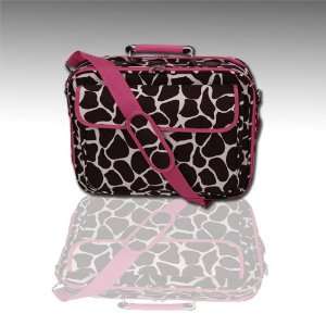  15.4 Hot Pink with White Giraffe Print Laptop Case 
