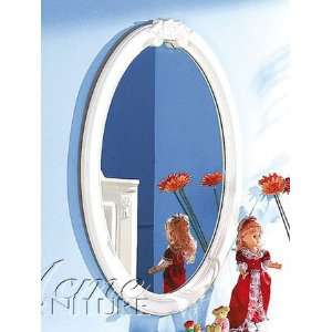  Bedroom Oval Wall Mirror White Finish: Home & Kitchen