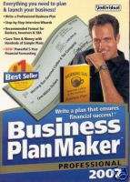 BUSINESS PLAN MAKER PROFESSIONAL 2007 WIN XP/VISTA  