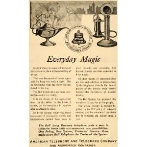  1910 Ad American Telephone Telegraph Company Bell Genie   Original 