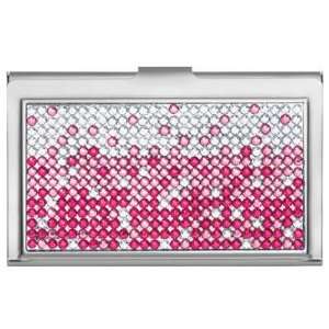   Cascading Pink Rhinestone Business Card Holder Arts, Crafts & Sewing