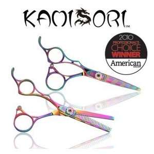   : Kamisori Left Handed Jewel Titanium Hair Shear Set: Office Products