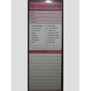  Do Your Chores Check List Magnetic Note Pad: Office 
