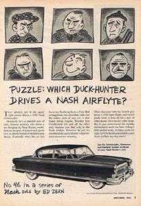 1952 1953 Nash Ambassador Car Puzzle Vintage Ad  