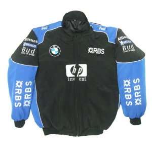 BMW RBS HP Racing Jacket Black and Royal Blue:  Sports 