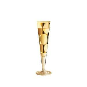  Champagne Glass, Champus, Circles, Designer Gold and 