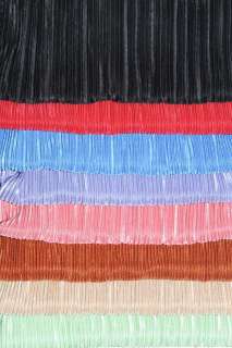SATIN PLEATED PLISSE FABRIC CHOICE OF COLOR 1 YARD STRETCH SKIRTS 