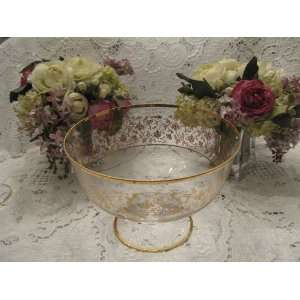   Fruit Bowl, Decorated with Pure Gold, Made in Italy: Kitchen & Dining