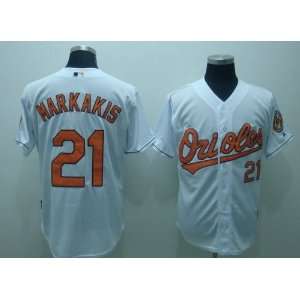 2012 New Baltimore Orioles #21 Markakis Cool Base White Jersey  