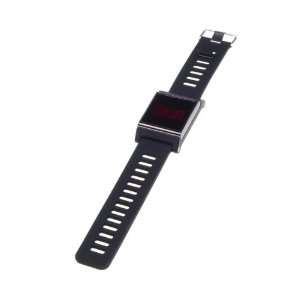   LED Digital Touch Watch Black Silicone Wrist Watch