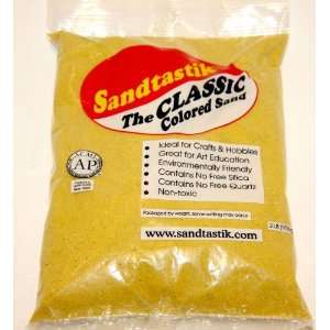  2 Lb Bag Yellow Colored Sand by Sandtastik: Toys & Games