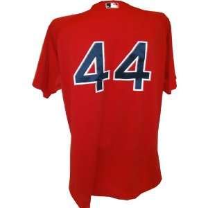  Lars Anderson #44 Red Sox 2010 Game Worn Red Cool Base 