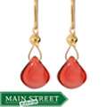 Ardent Designs 14k Gold Fill Cranberry Cuteness Glass Earrings 