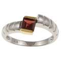Kabella Two tone Silver Square cut Garnet Ring Today $29 