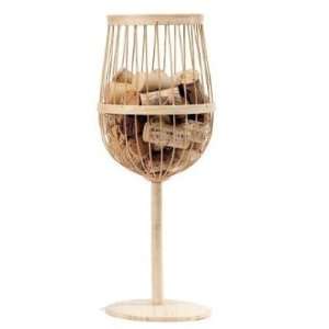 Oenophilia Bamboo Cork Collectors Wine Glass  Kitchen 