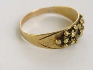 ANTIQUE 10K Gold Victorian Edwardian Band Ring  