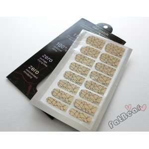  Nail Foils Nail Art Decoration Sticker (Gold+Black Line 