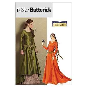  Butterick Patterns B4827 Misses Medieval Dress and Belt 