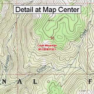   Topographic Quadrangle Map   Cook Mountain, Idaho (Folded/Waterproof