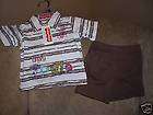 FISHER PRICE BABY BOYS 12 MONTH SHORT OUTFIT NWT