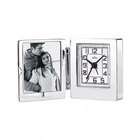 Bulova Voyager Travel Alarm Clock and Picture Frame   Chrome Finish
