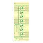   Business Forms   Weekly Time Card 3 1/2x9 500 Count Green/Yellow