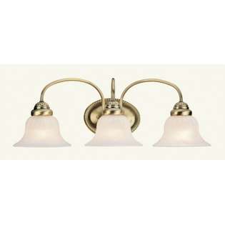 Livex 1533 01 Edgemont Bath Light Fixture  Antique Brass 