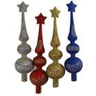 Christmas Decor Club Pack of 72 Colorful Glitter Finial Christmas Tree 