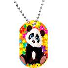 Body Candy Floral Baby Panda Bear Dog Tag Necklace