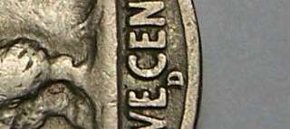 1938 D/D Buffalo Nickel   Very Fine   VF   D over D ERROR   #760 