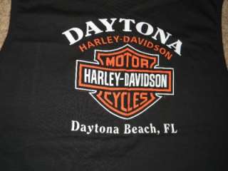   DAVIDSON SLEEVELESS BLACK DESTINATION DAYTONA, FL T SHIRT NWOT  