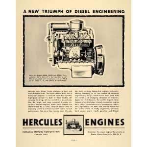   Diesel Engine Model Canton Ohio   Original Print Ad: Home & Kitchen