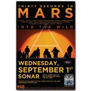  Thirty Seconds to Mars Poster   Flyer This Is War Concert 30 