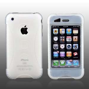   for iPhone 3Gs Silicone Case Skin Frost White & Screen Electronics