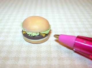 Miniature Lola Hamburger Cheeseburger w/Lettuce, Tomato DOLLHOUSE 