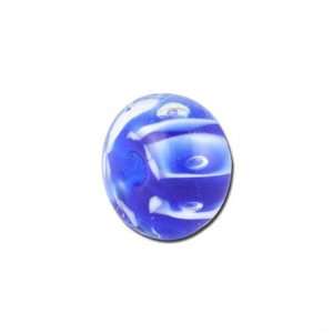  12mm Cobalt Blue and White Rondelle Glass Beads: Arts 