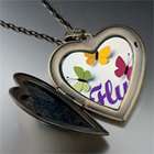Pugster Butterfly Large Photo Locket Pendant Necklace