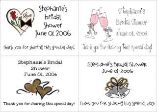 This listing is for 32 Bridal/Wedding Shower party Favor Labels 