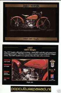 1927 27 HARLEY DAVIDSON OHV SINGLE BIKE MOTORCYCLE CARD  