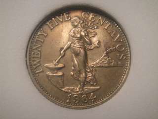 1964 25 Centavos Philippines Coin  
