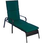   Hunter Green Solid Smooth Edge Hi back Outdoor Chaise Lounge Cushion
