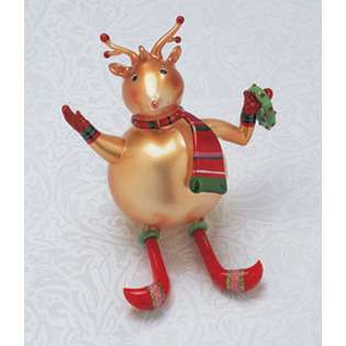 GKI/Bethlehem Lighting Whimsical Plump Reindeer with Dangle Legs Glass 