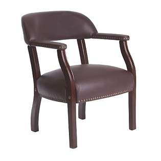 Tecno Seating 911OBUR Traditional Captains Chair in Burgundy at  