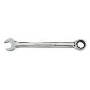   in. Flat Full Polish Ratcheting Combination Wrench 