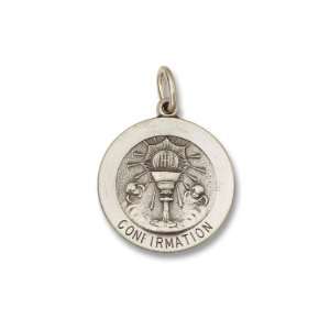  Medal Sterling Silver with Antique Finish 3/4 inch 19 mm Jewelry