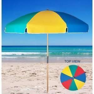  7.5 ft. Acrylic Beach Umbrella Wood Pole   Beach Ball 