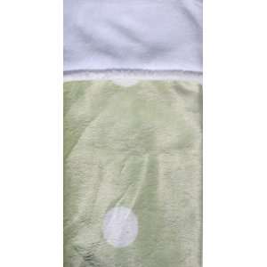  Mae Minky Collection, Green with Large White Dots and White Minky 