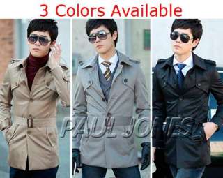 Fashion Korean Mens Slim Designed Coat Jackets 3colors  