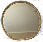 VINTAGE LARGE ROUND WOOD PLASTER FRAME VANITY WALL MIRROR 28 INCHES 